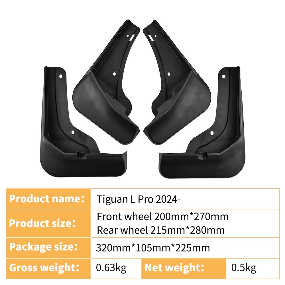 Mudguards for Volkswagen Tiguan L Pro 2024