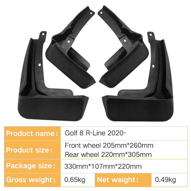 Mudguards for Volkswagen Golf 8 R-Line 2020-2023
