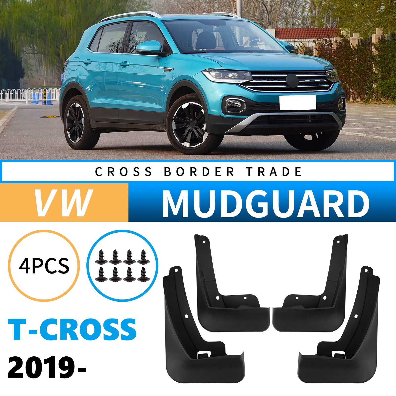 Mudguards for Volkswagen T-Cross 2019-2025