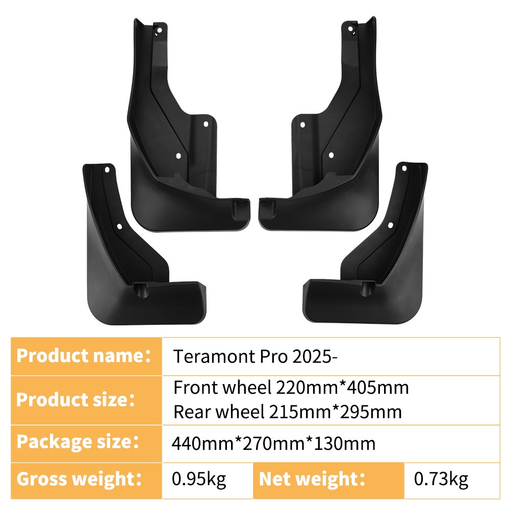 Mudguards for Volkswagen Teramont Pro 2025