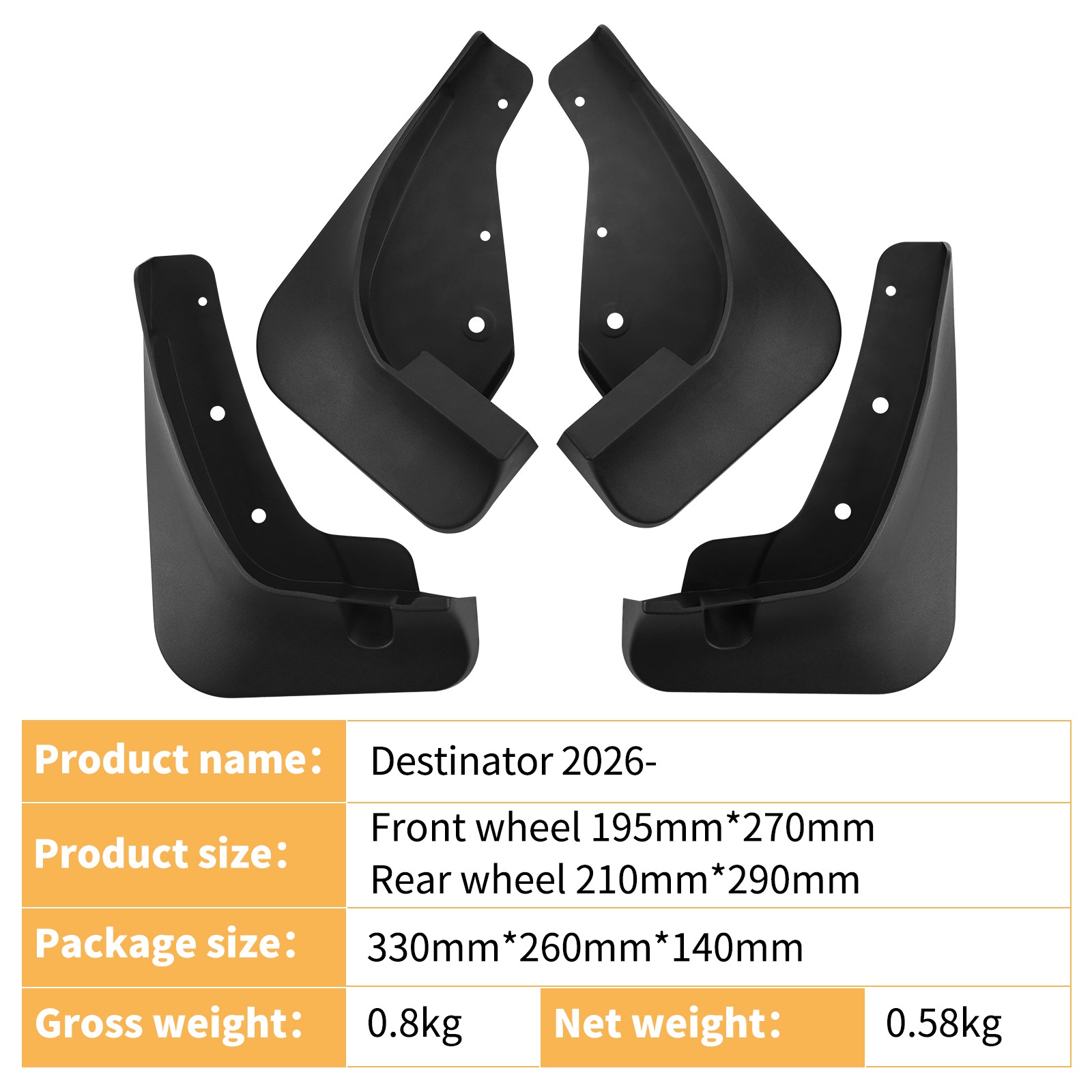 Mudguards for Mitsubishi Destinator 2026