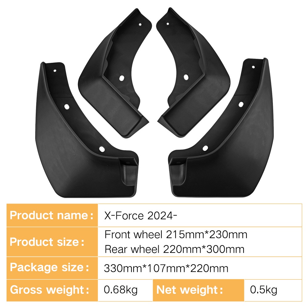 Mudguards for Mitsubishi X-Force 2024