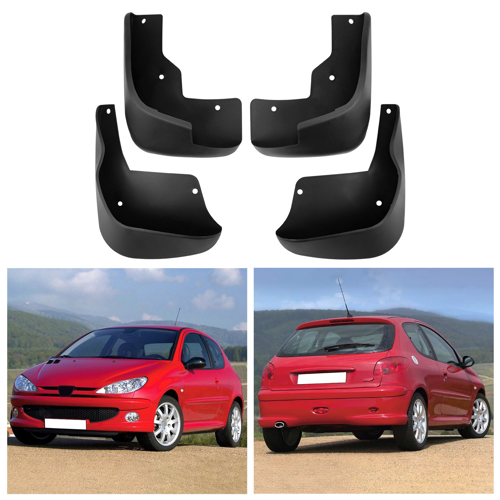 Mudguards for Peugeot 206 1998-2012
