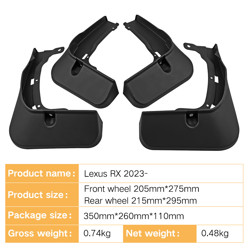 Mudguards for Lexus RX 2023