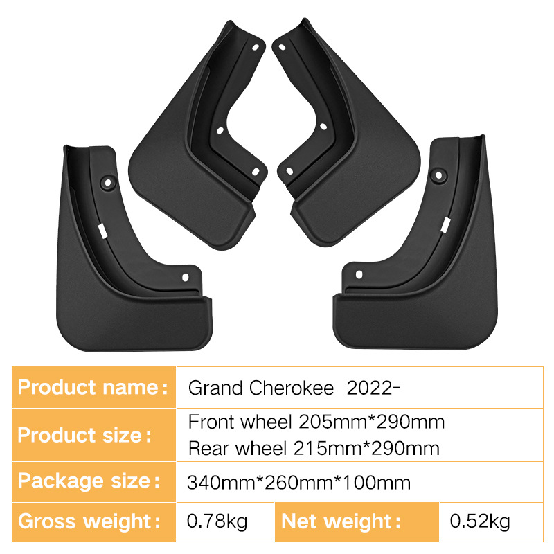 Mudguards for Jeep Grand Cherokee 2022-2025