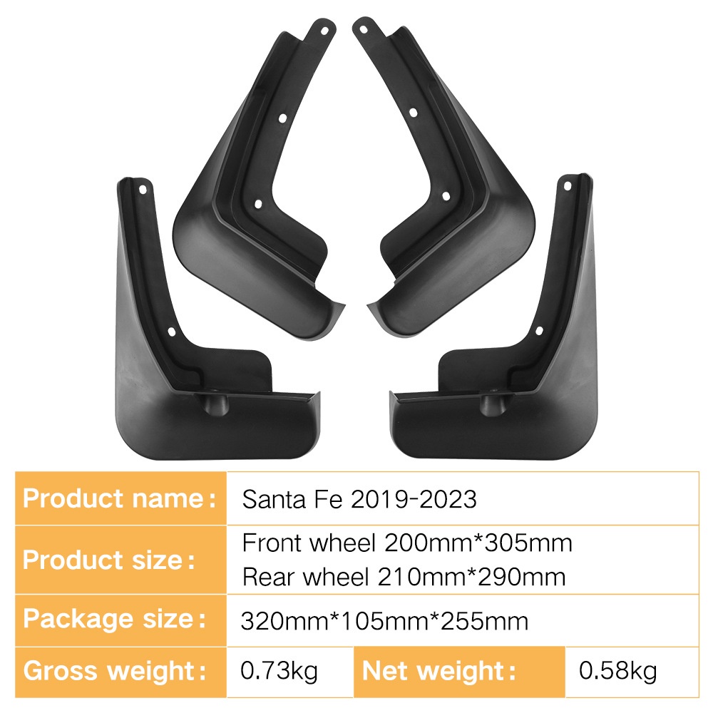 Mudguards for Hyundai Santa Fe 2019-2023
