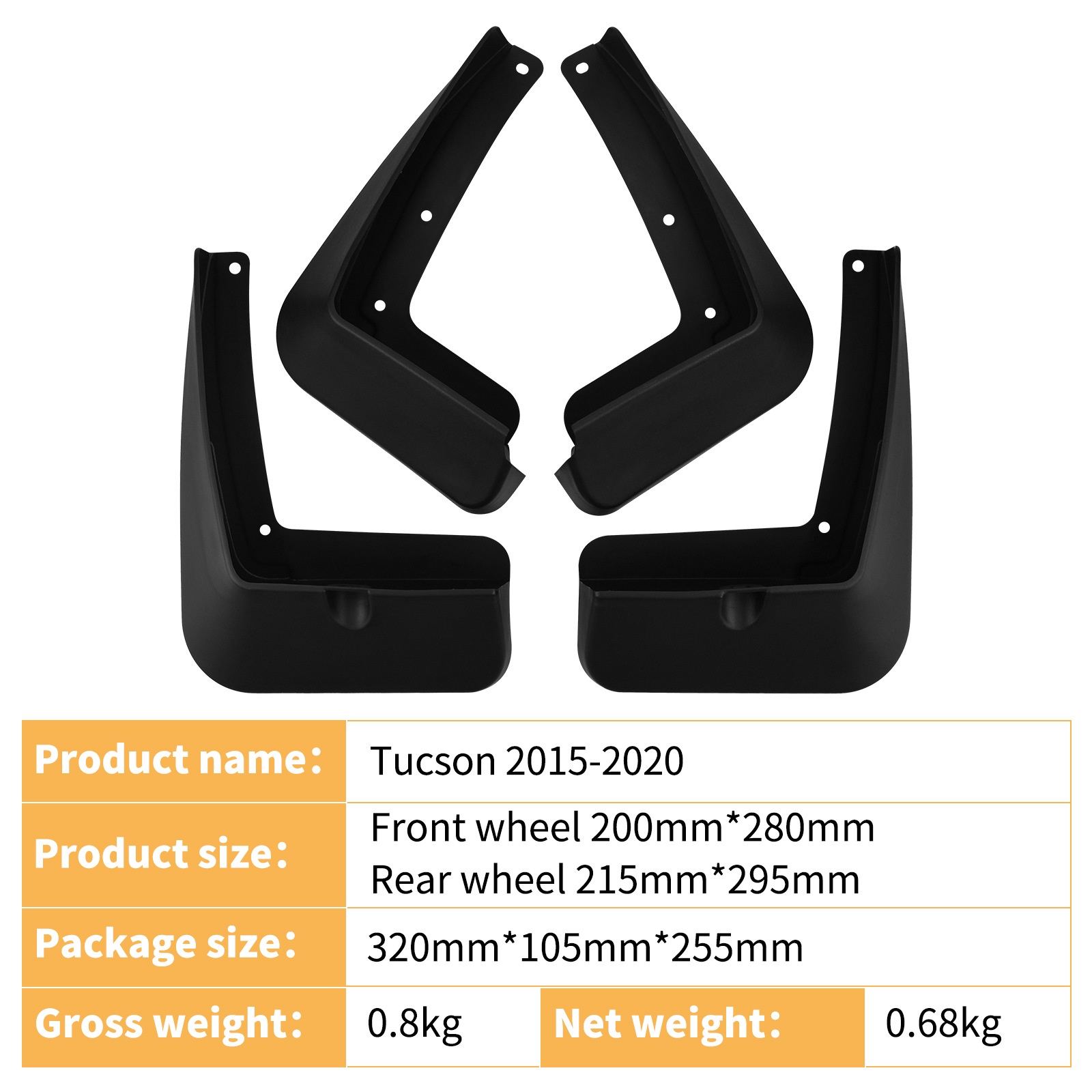 Mudguards for Hyundai Tucson 2015-2020