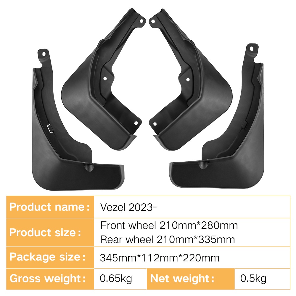 Mudguards for Honda Vezel 2023-2024