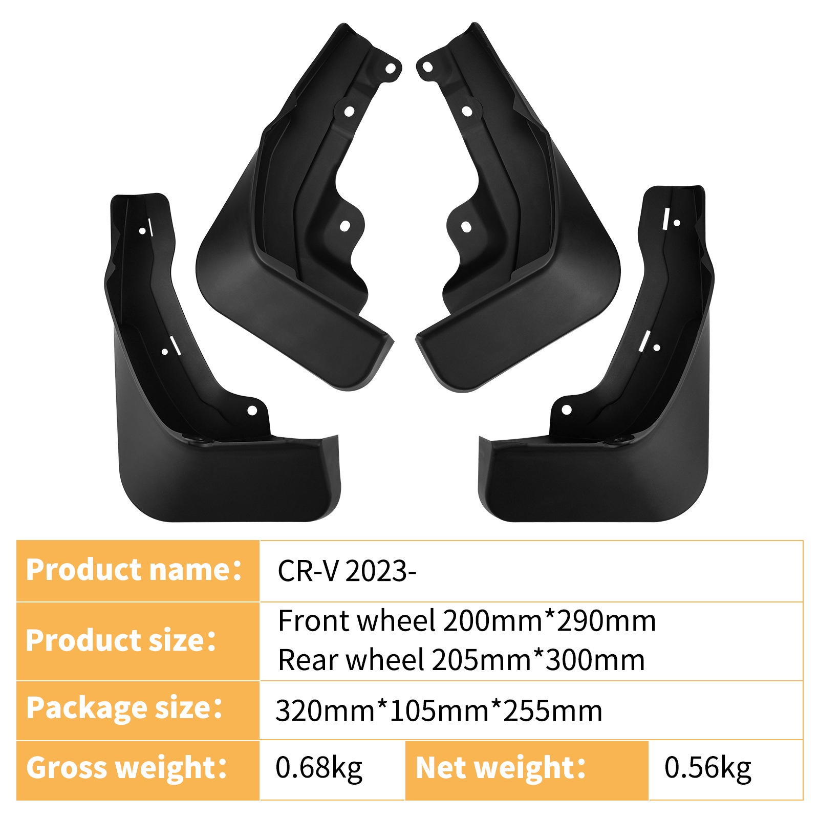 Mudguards for Honda CRV 2023-2025