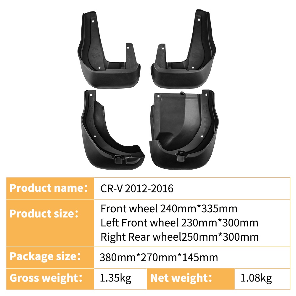 Mudguards for Honda CRV 2012-2016
