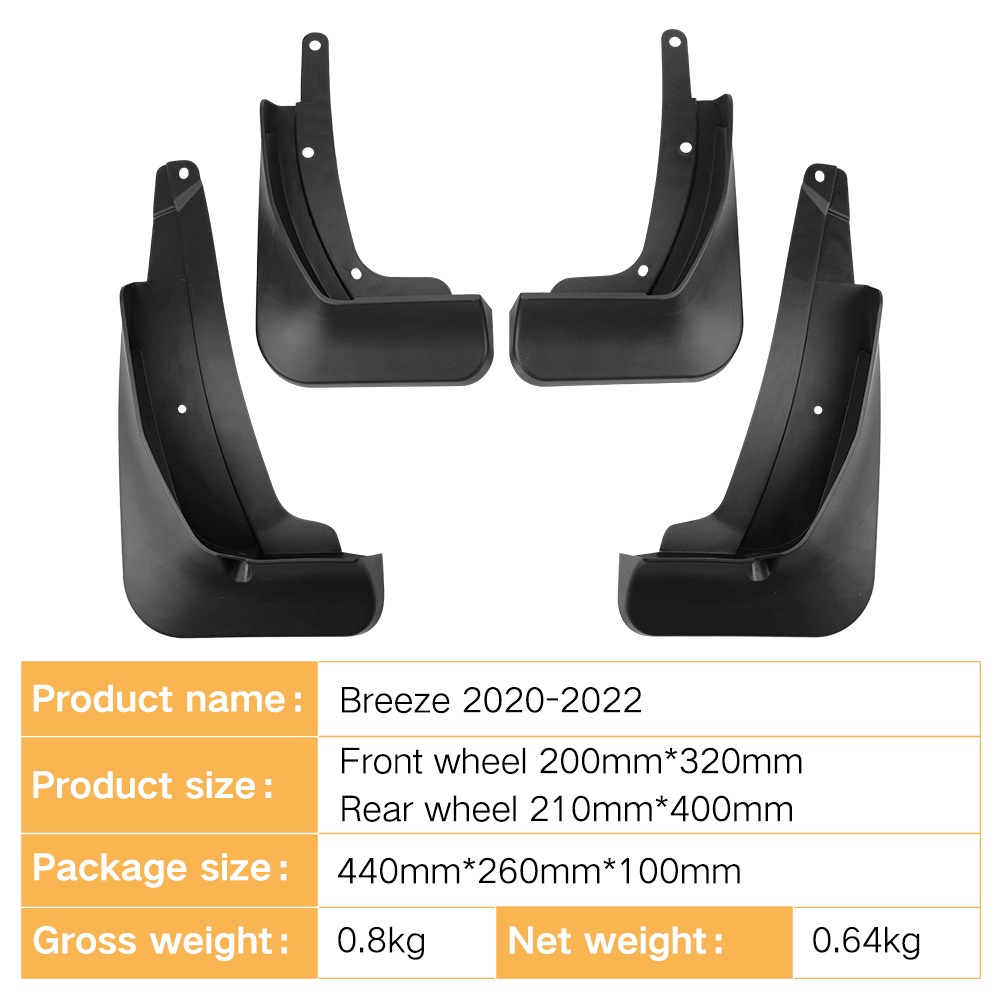 Mudguards for Honda Breeze 2020-2022