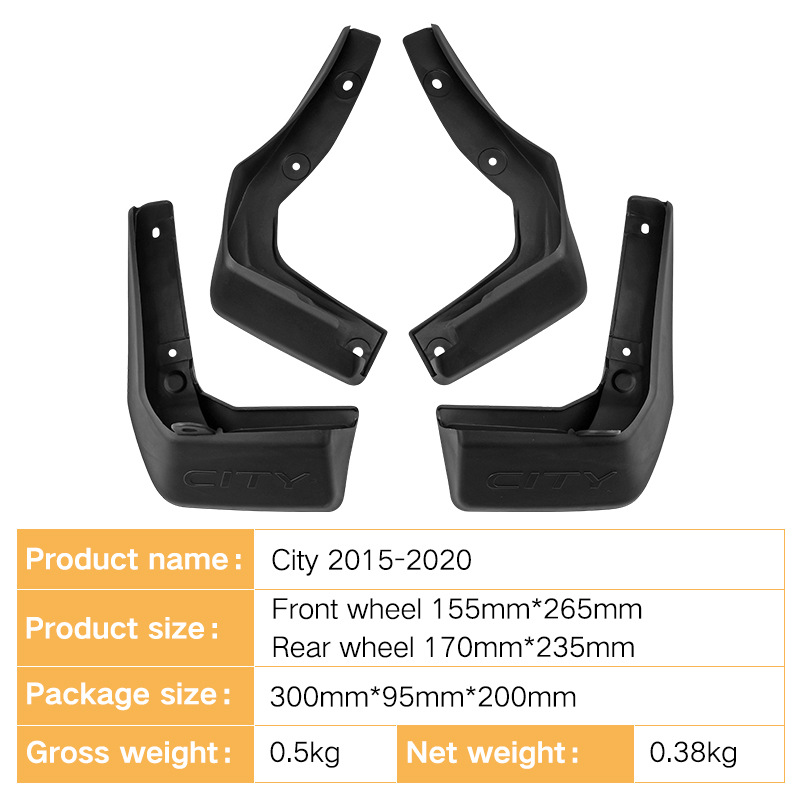 Mudguards for Honda City 2015-2020