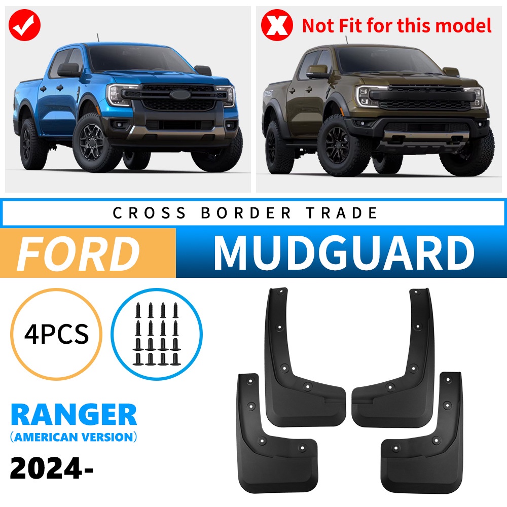 Mudguards for Ford Ranger 2024 (US Version)