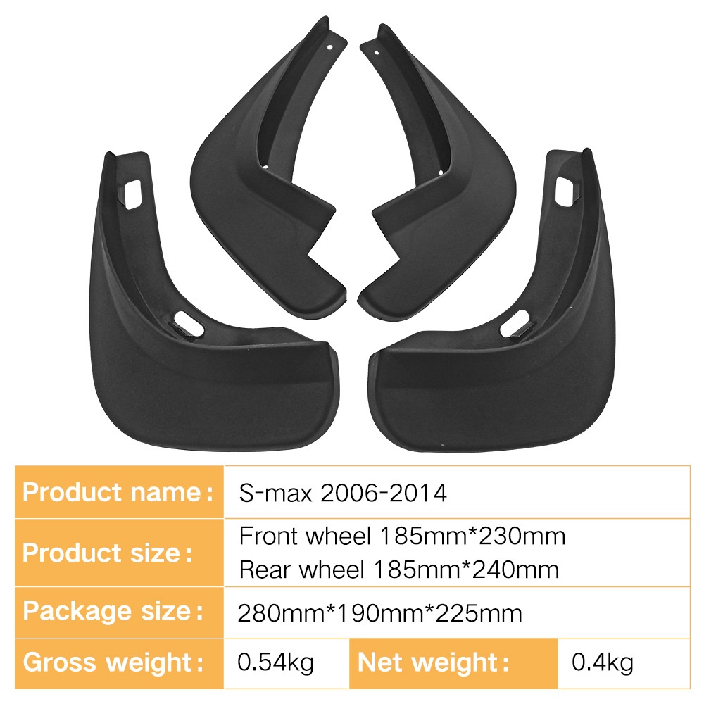 Mudguards for Ford S MAX 2006-2014
