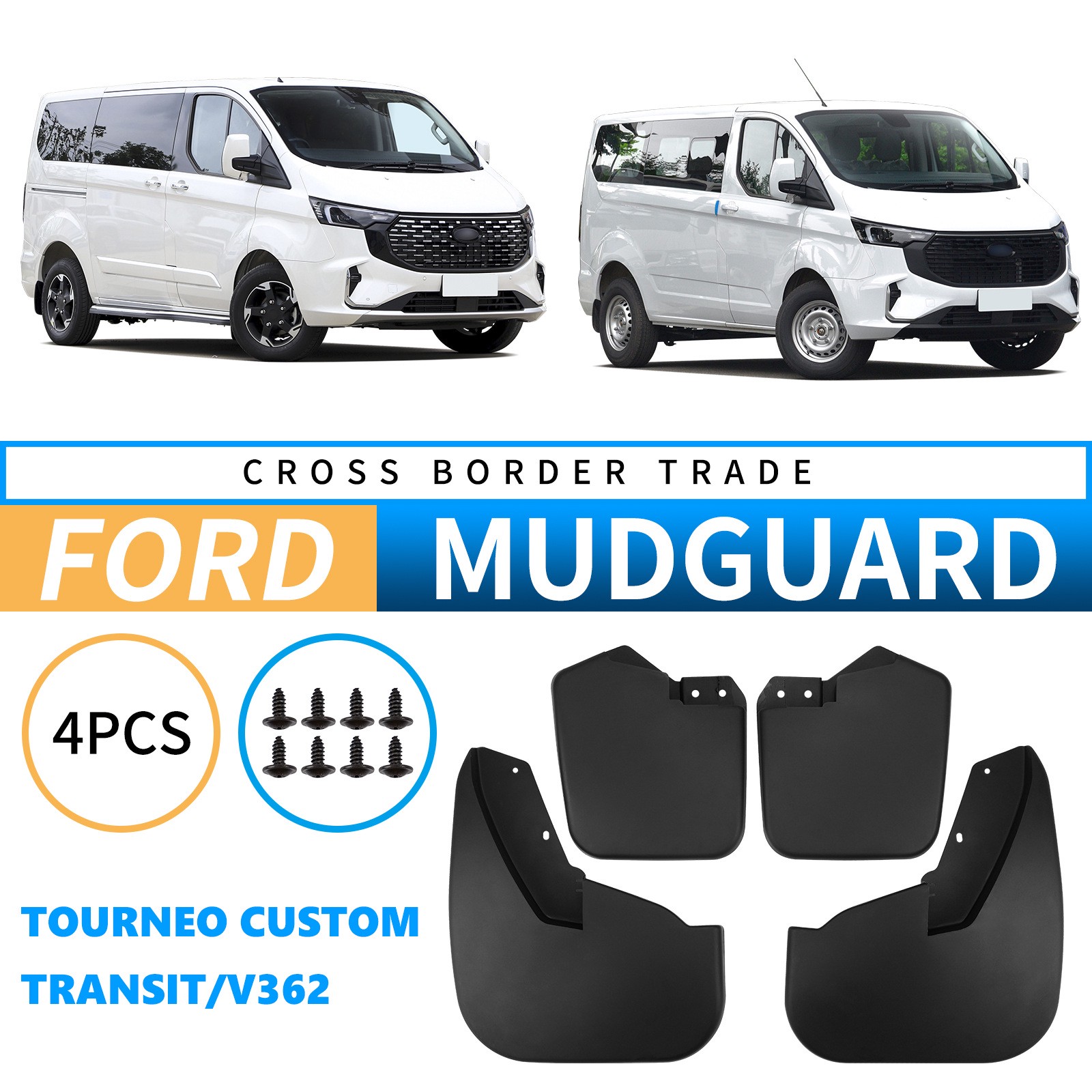 Mudguards for Ford V362 Tourneo Custom Transit
