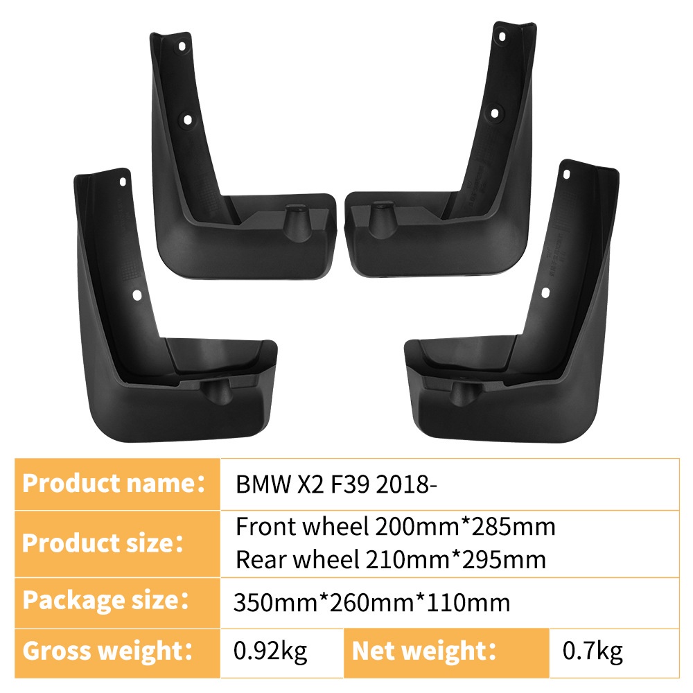Mudguards for BMW X2 F39 2018-2024