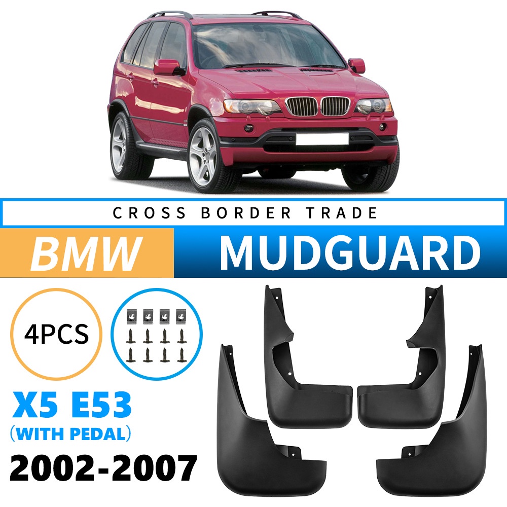 Mudguards for BMW X5 2002-2007 with running boards