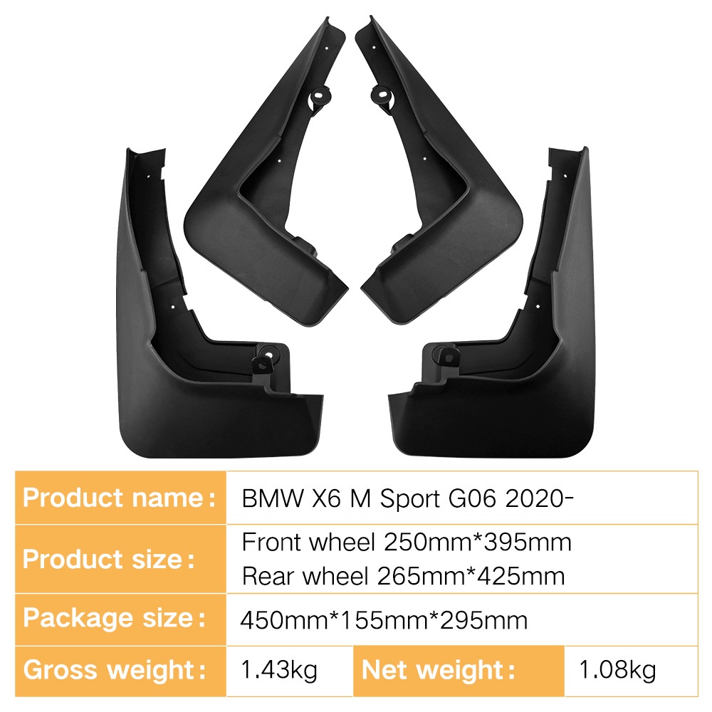 Mudguards for BMW X6 M Sport G06 2020-2024