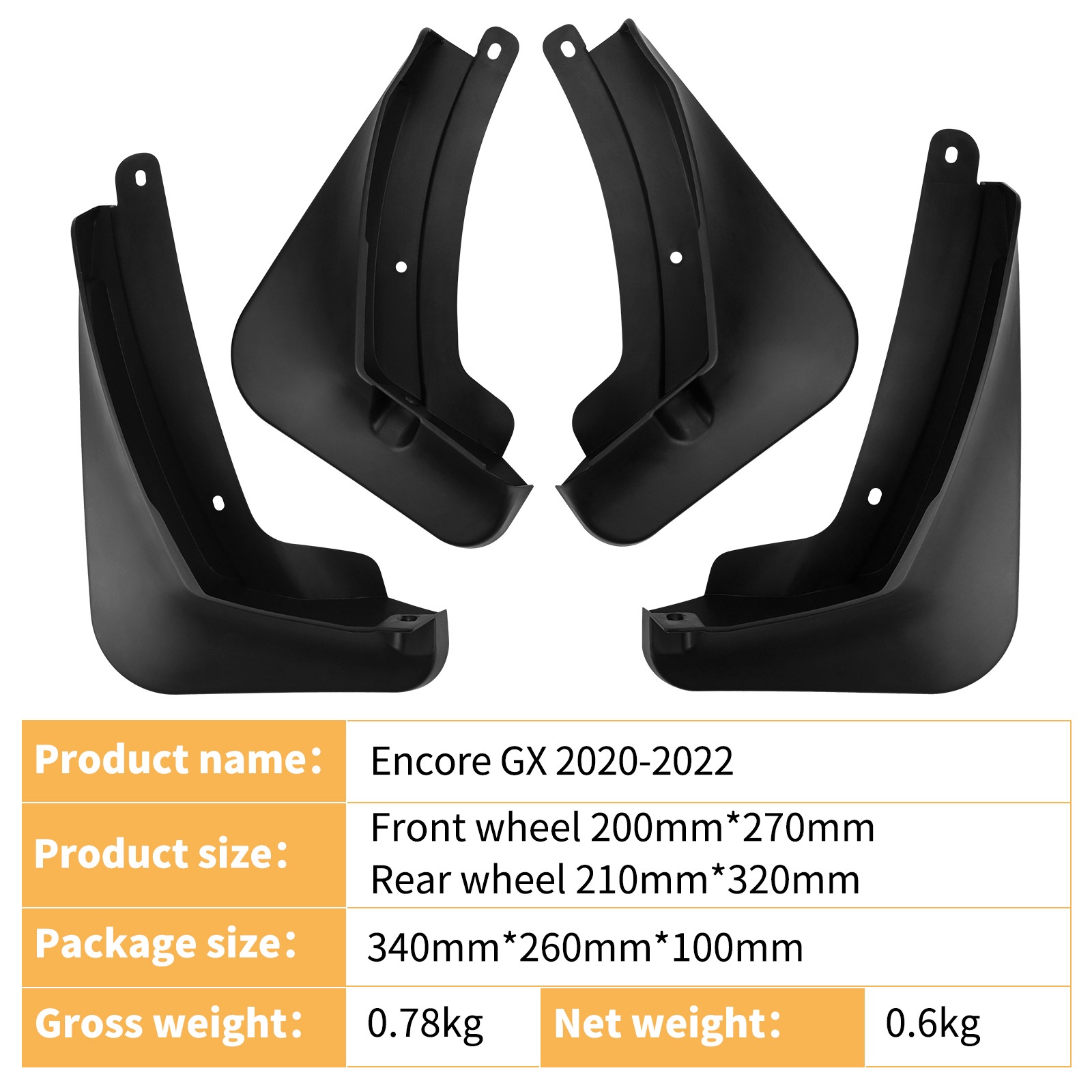 Mudguards for Buick Encore GX 2020-2022