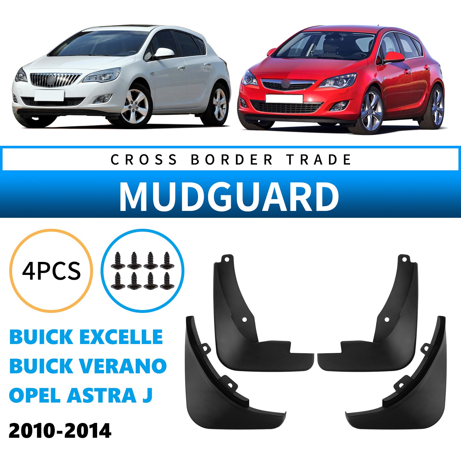Mudguards for Buick Verano (old Excelle) 2010-14 Opel Astra J