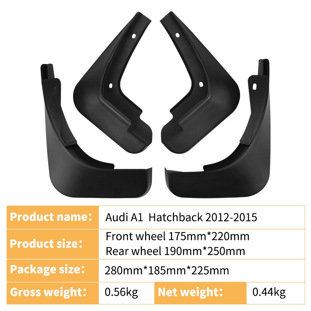 Mudguards for Audi A1 Hatchback 2012-2015 (two-box)