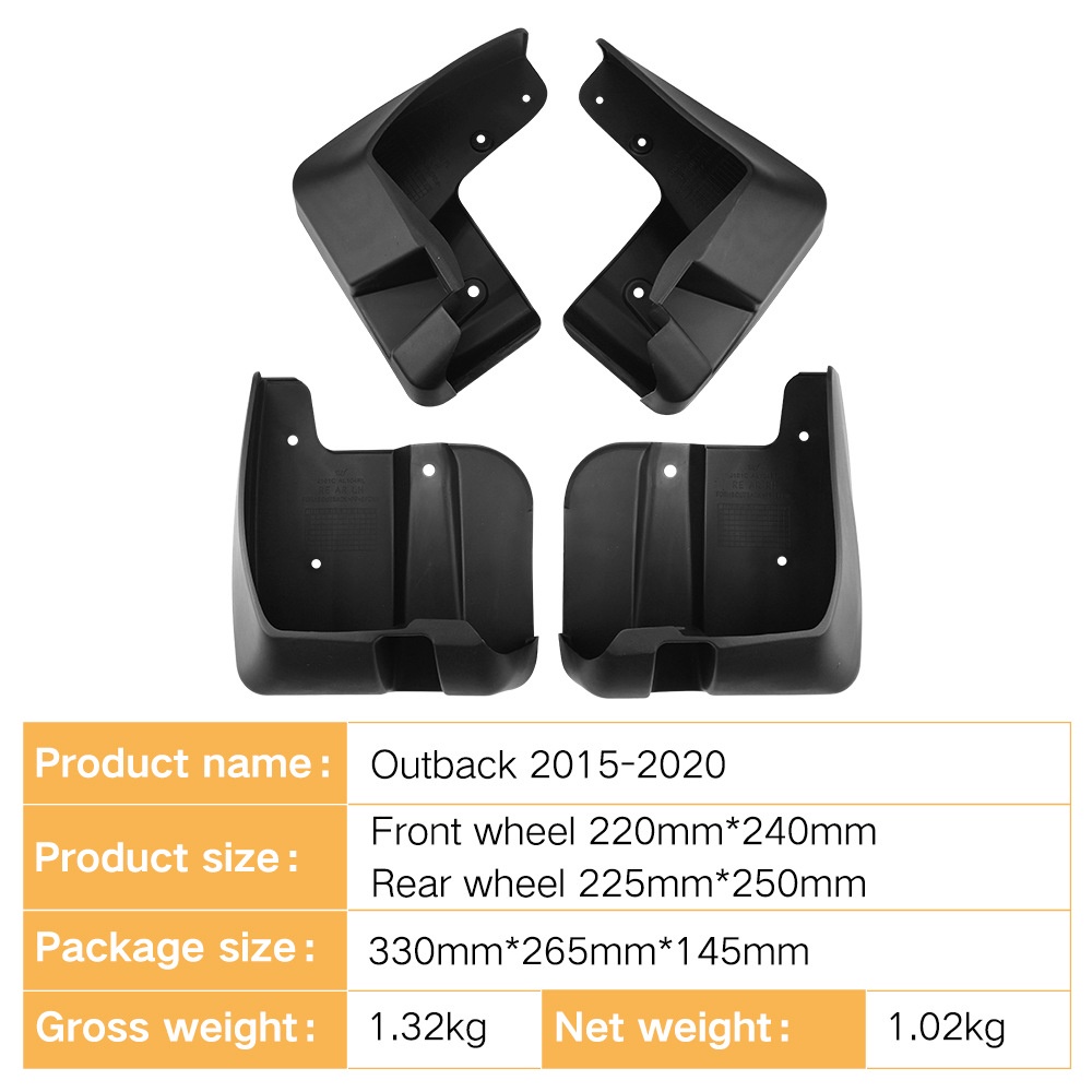 Mudguards for Subaru Outback 2015-2020