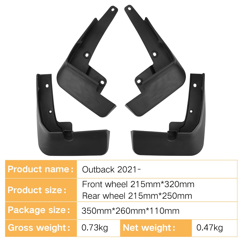 Mudguards for Subaru Outback 2021-2024