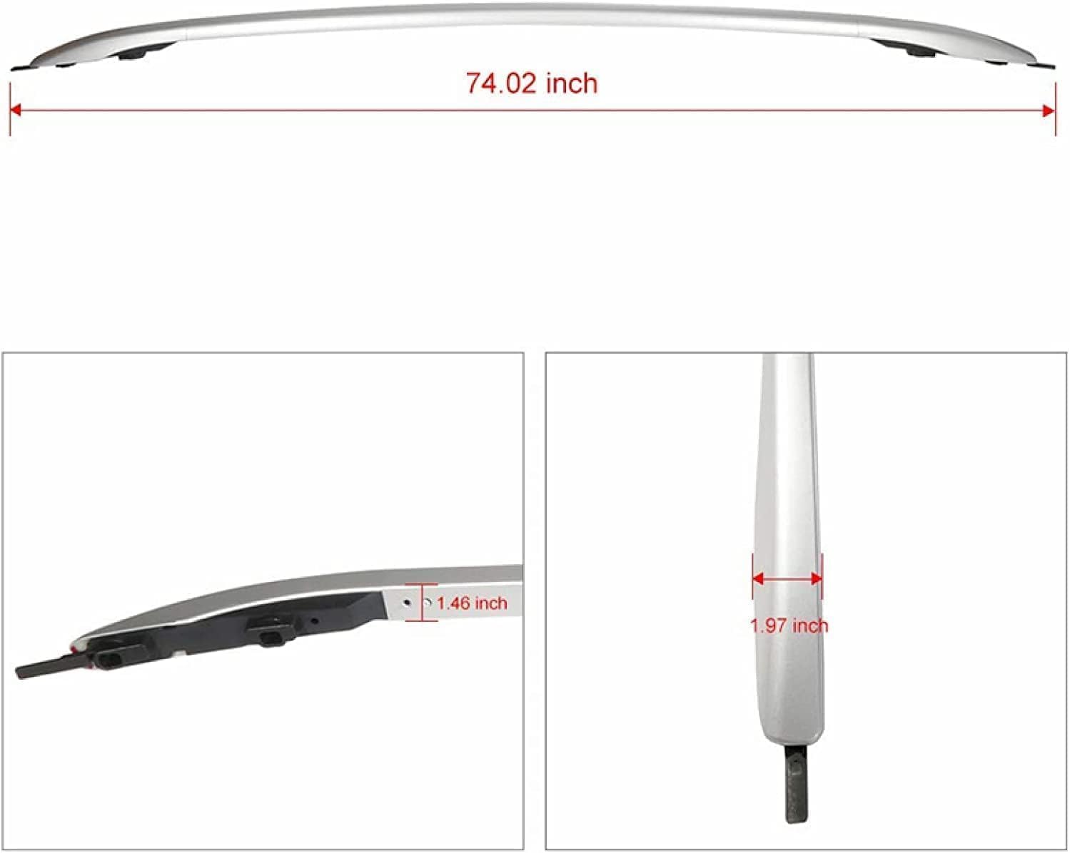 Car roof rack rails for Ford Escape Sport Utility 2013-2018