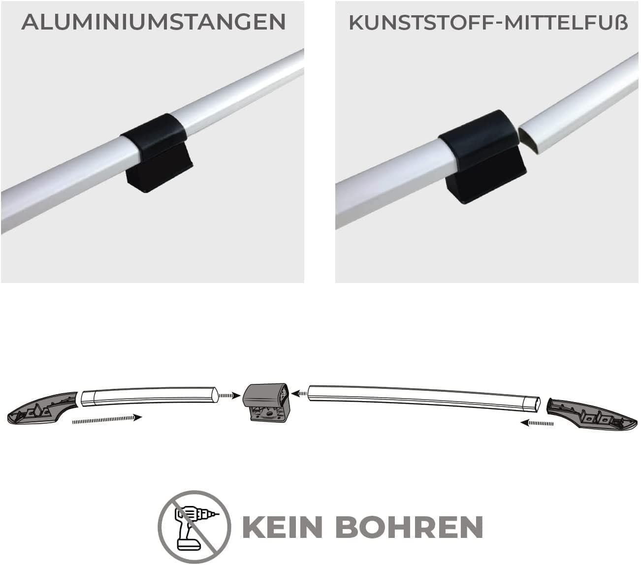 Car roof rack rails for Mercedes Vito W639 2003-2014