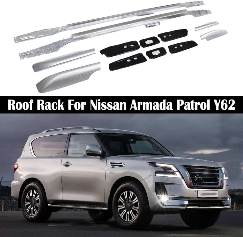 Car roof rack rails for Nissan Armada Patrol Y62 2010-2022