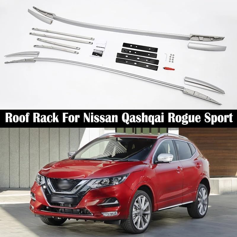 Car roof rack rails for Nissan Qashqai Rogue Sport 2016-2022