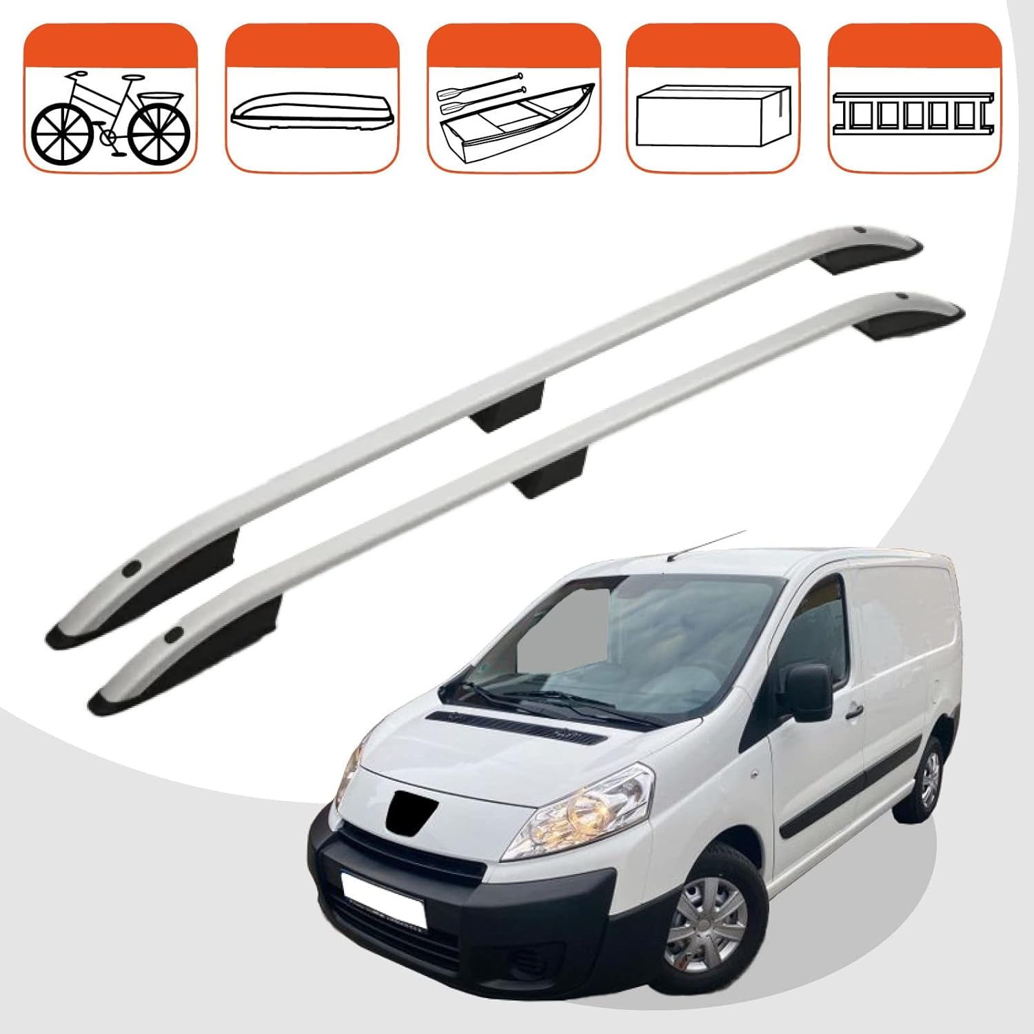 Car roof rack rails for Peugeot 2006-2016 L2
