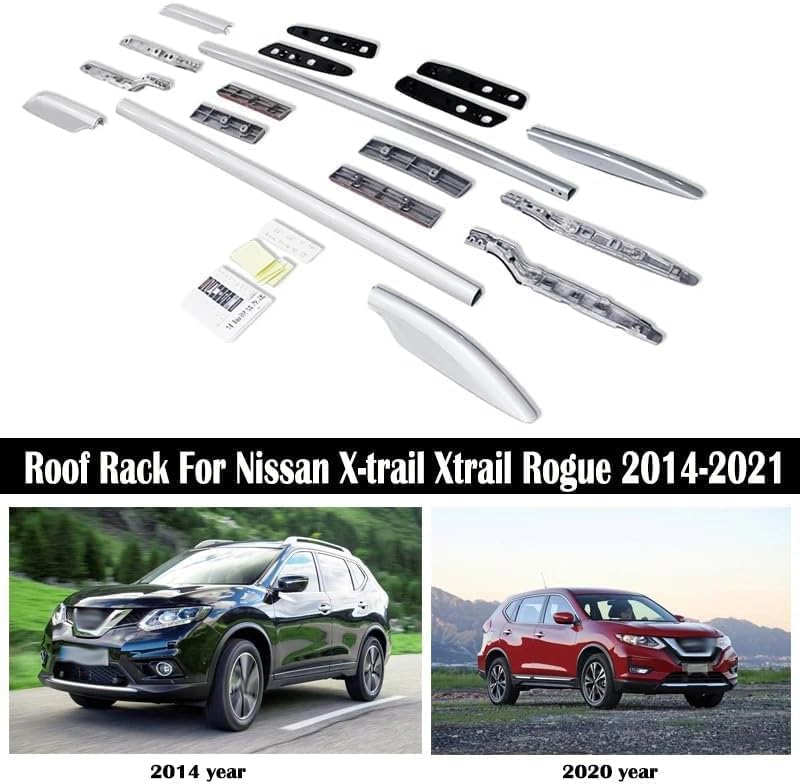 Car roof rack rails for Nissan X-Trail Xtrail Rogue 2014-2020