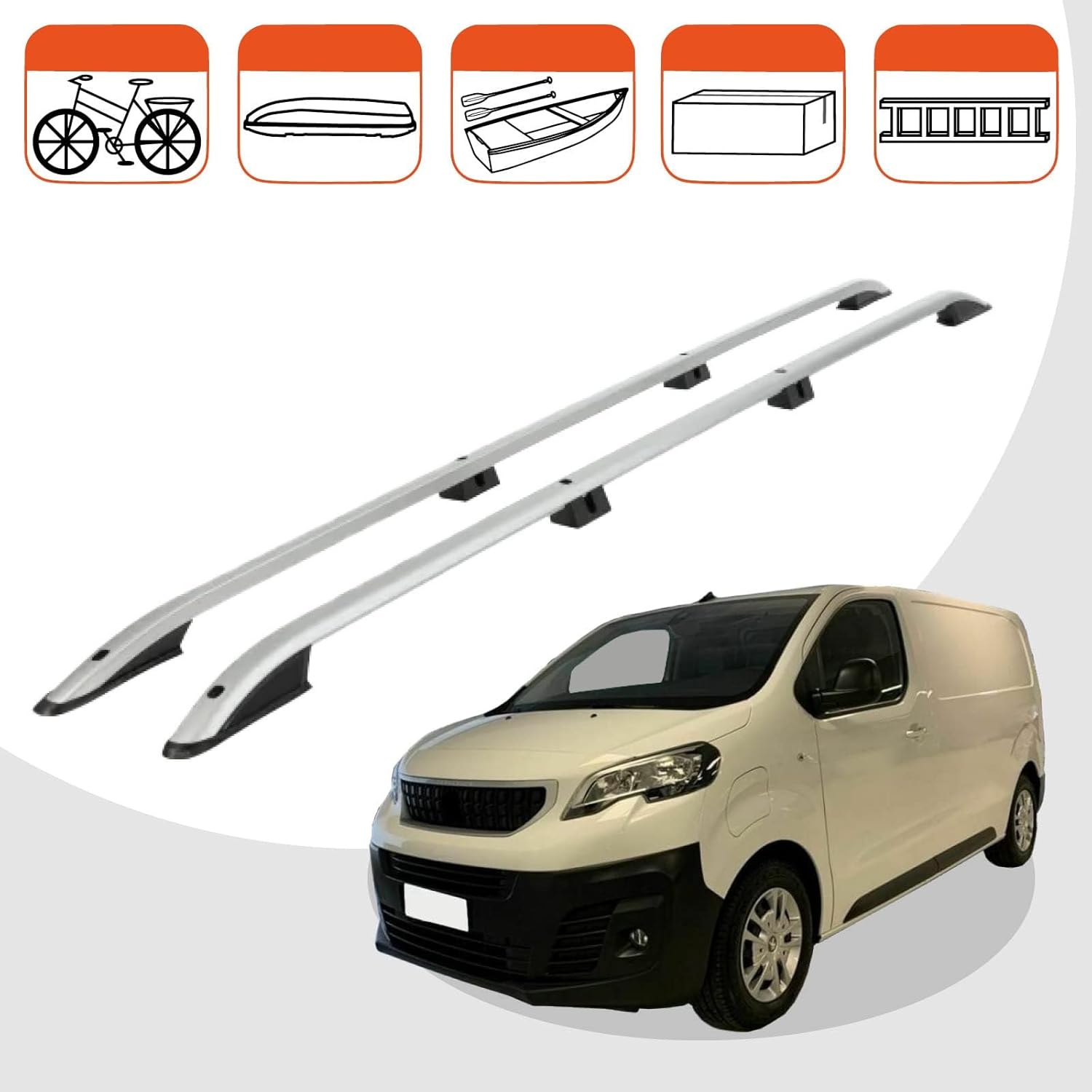 Car roof rack rails for Peugeot Expert L3 2016+