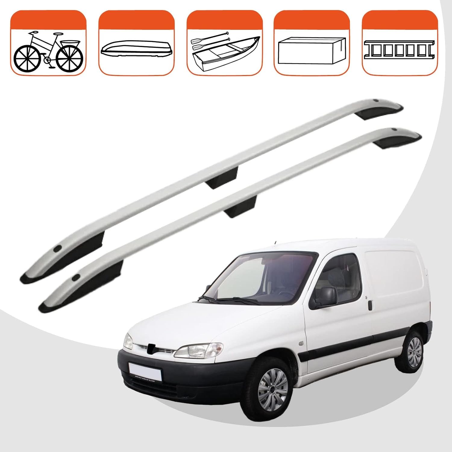 Car roof rack rails for Peugeot Partner 1997-2007