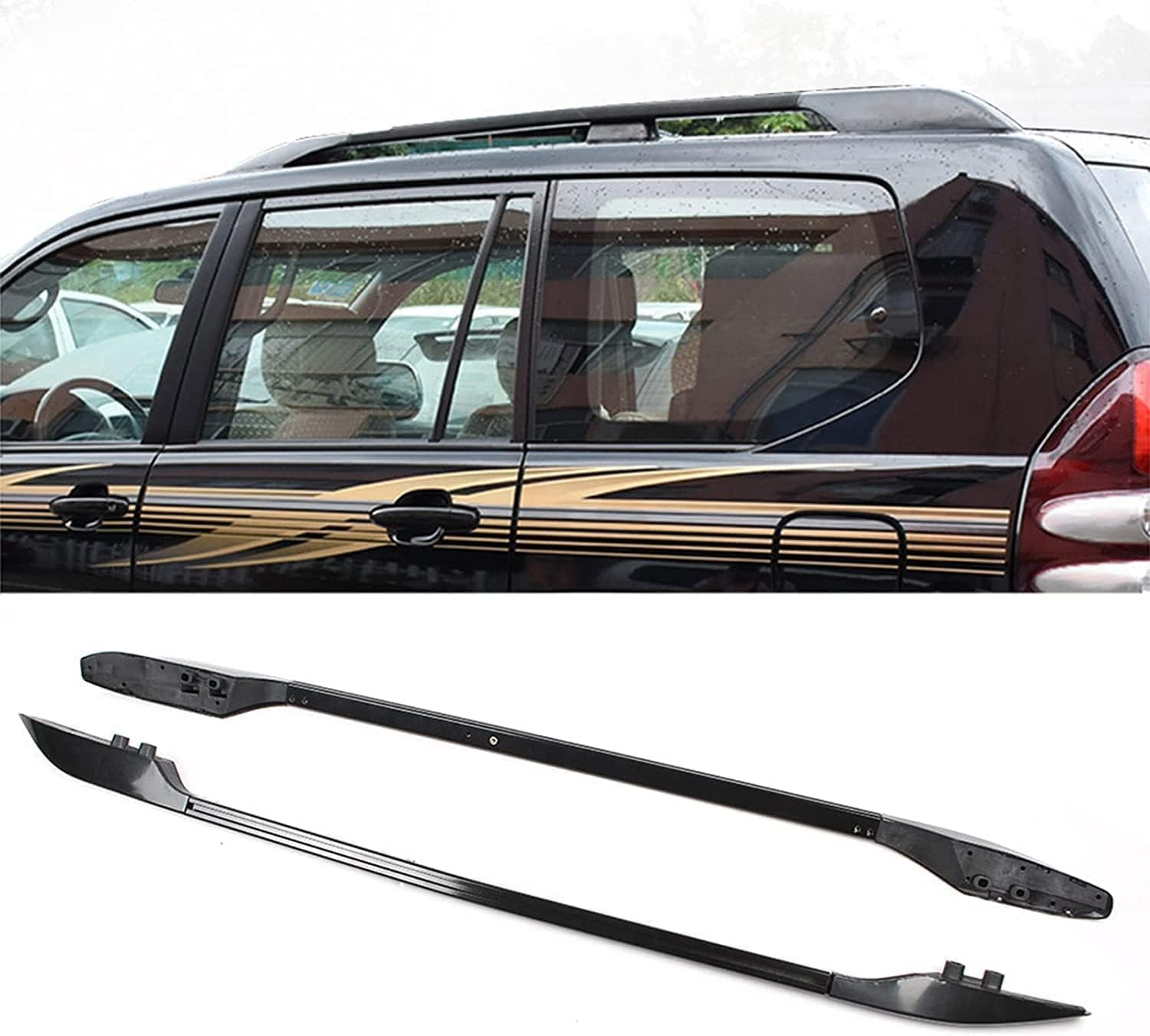 Car roof rack rails for Toyota Land Cruiser Prado FJ120 FJ-120 2003-2006