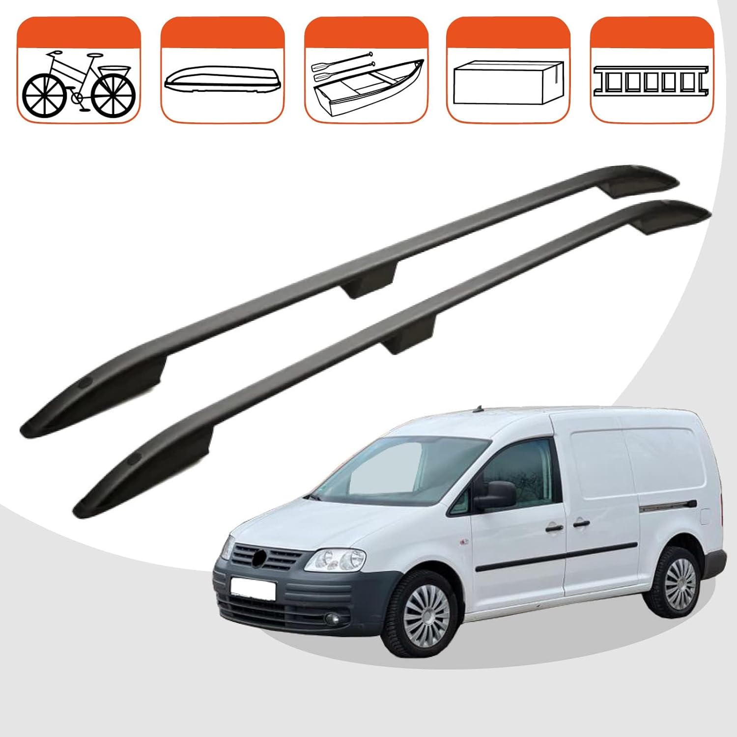 Car roof rack rails for VW Caddy 2 2003-2008