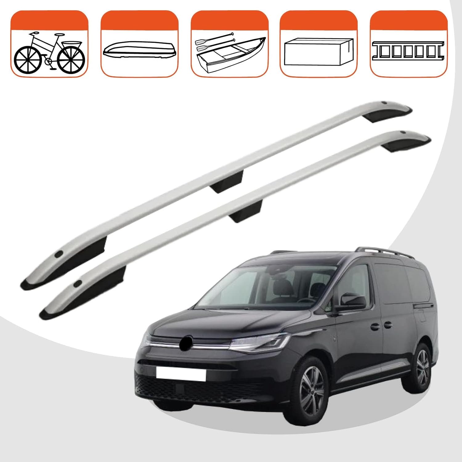 Car roof rack rails for VW Caddy 5 2020+