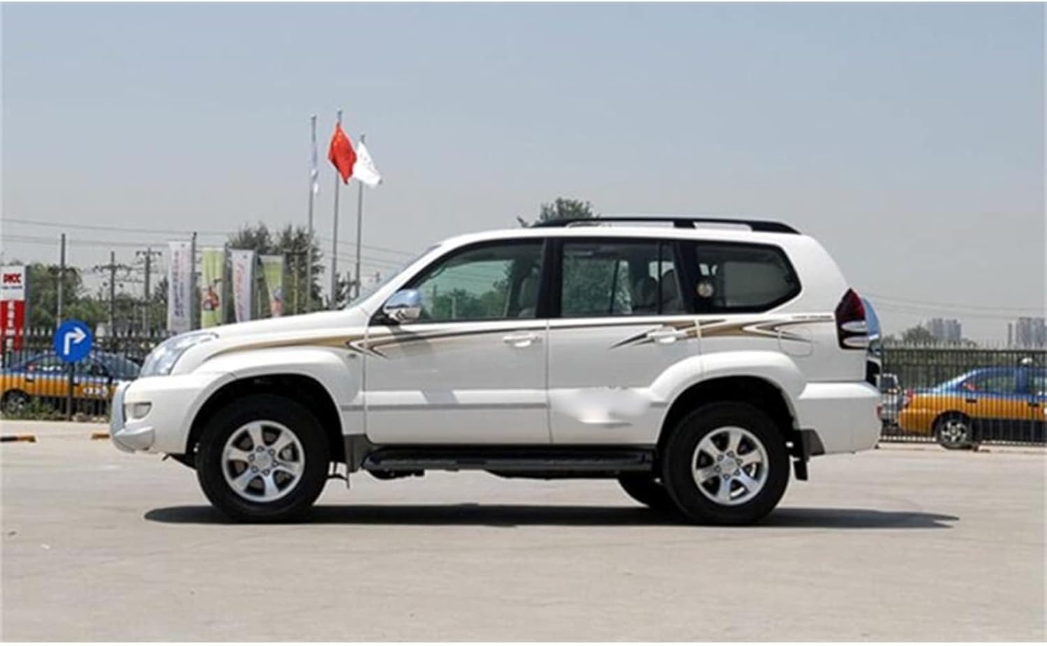 Car roof rack rails for TOYOTA LAND CRUISER PRADO 120 2003-2009)