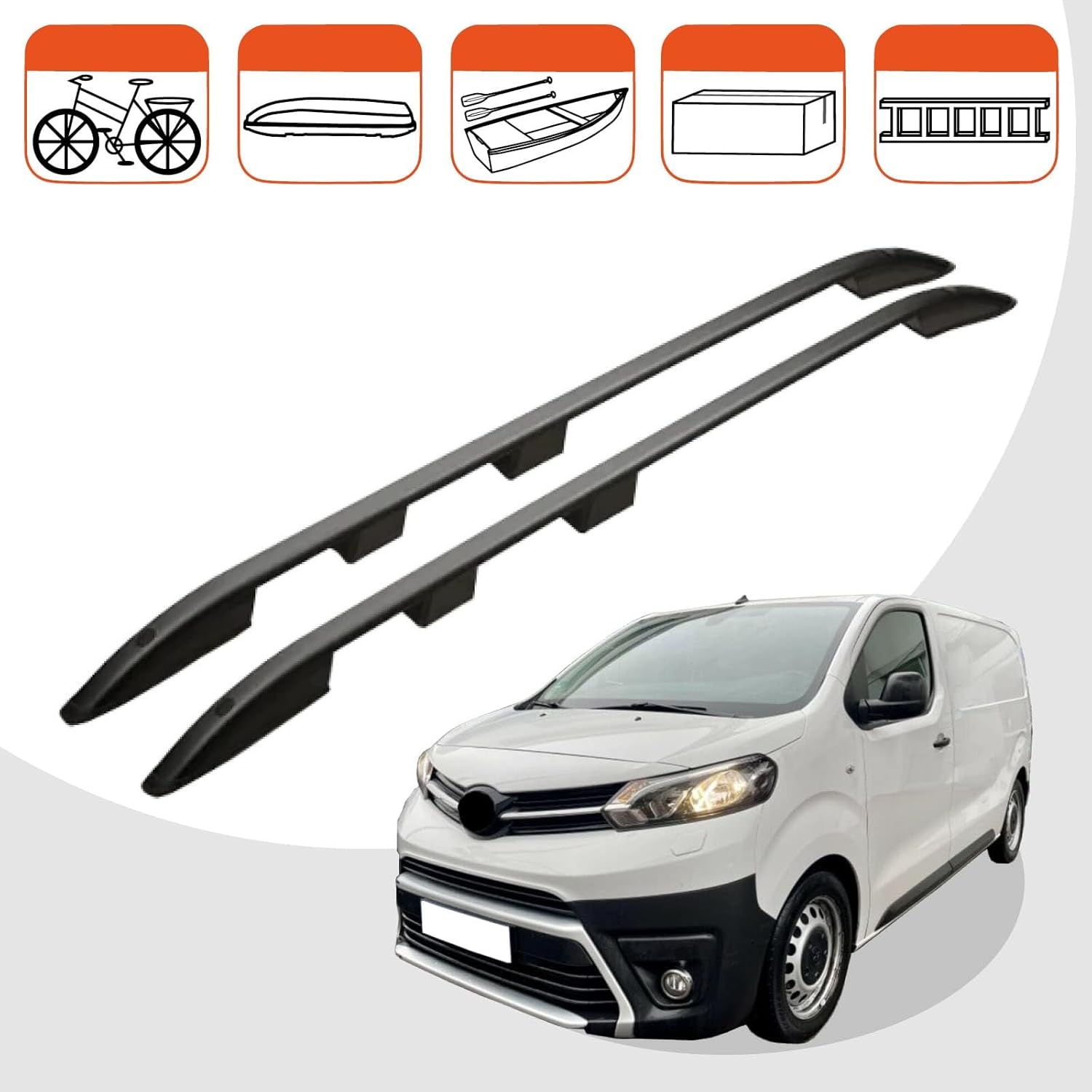 Car roof rack rails for Toyota Proace Verso L2 2016+