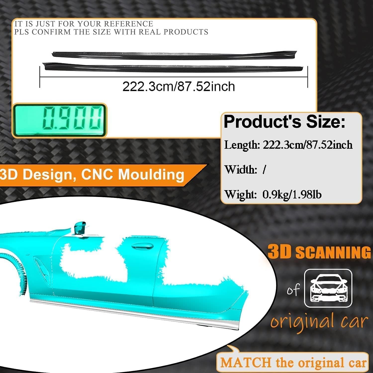 Car Side Skirt for BMW 8 Series G16 M Sport F93 M8 Base Sedan 4door 2019-2020