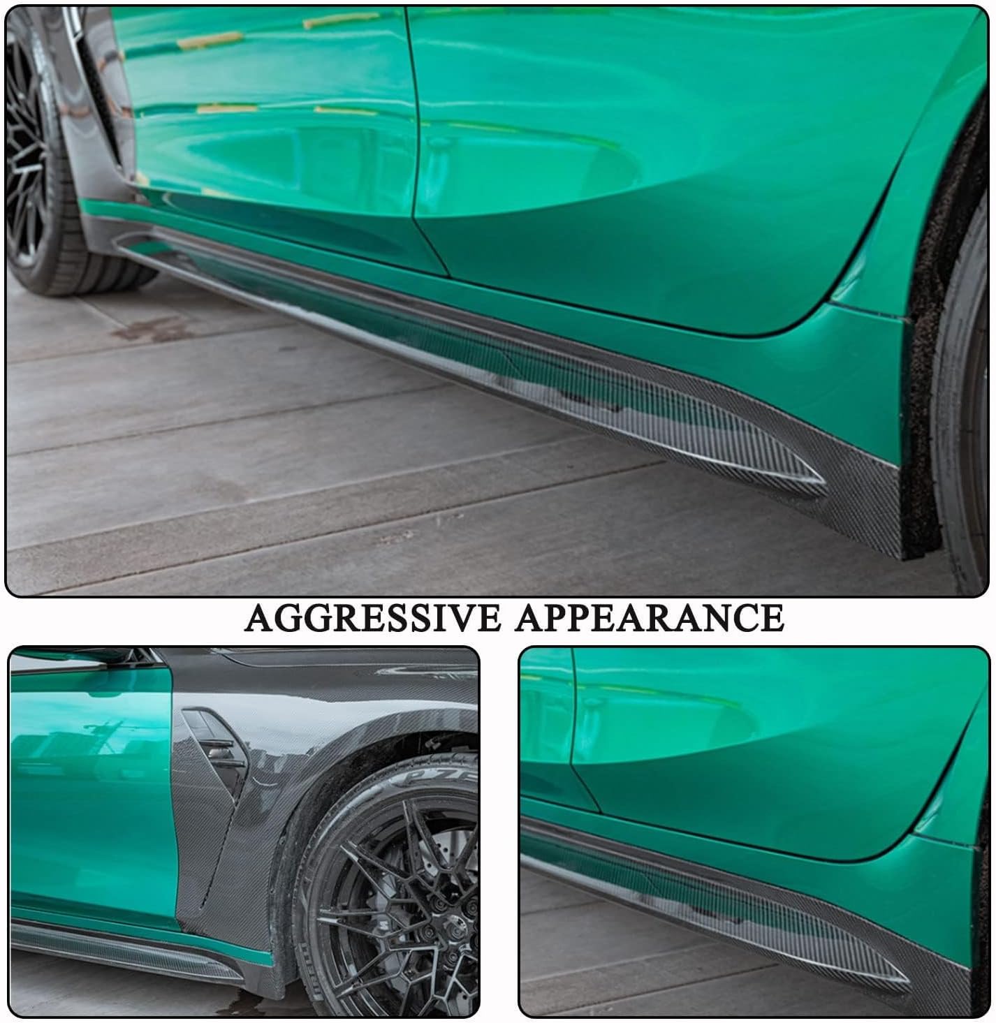 Car Side Skirt for BMW 3 Series G80 M3 Sedan 4-Door 2021-2022