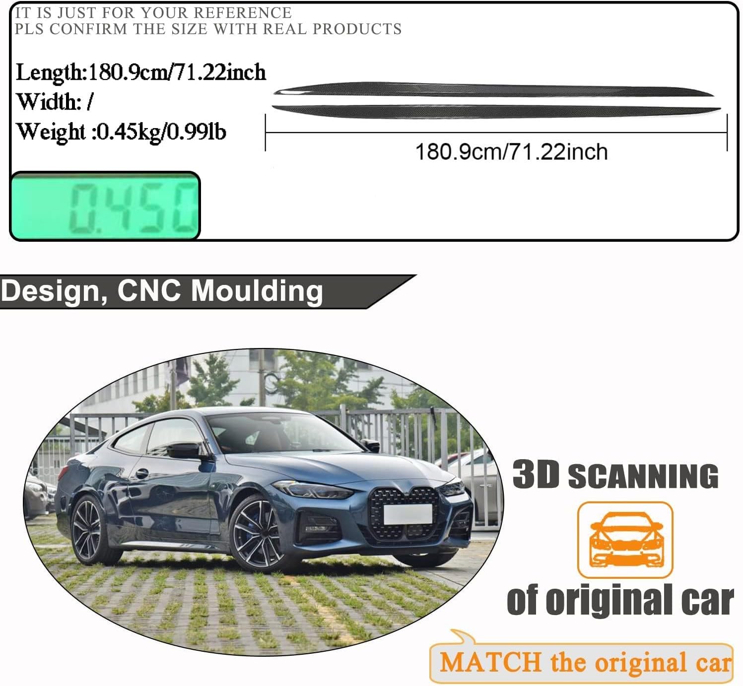 Car Side Skirt for BMW 4er G22 G23 M-Sport 2-Door 2021-2022