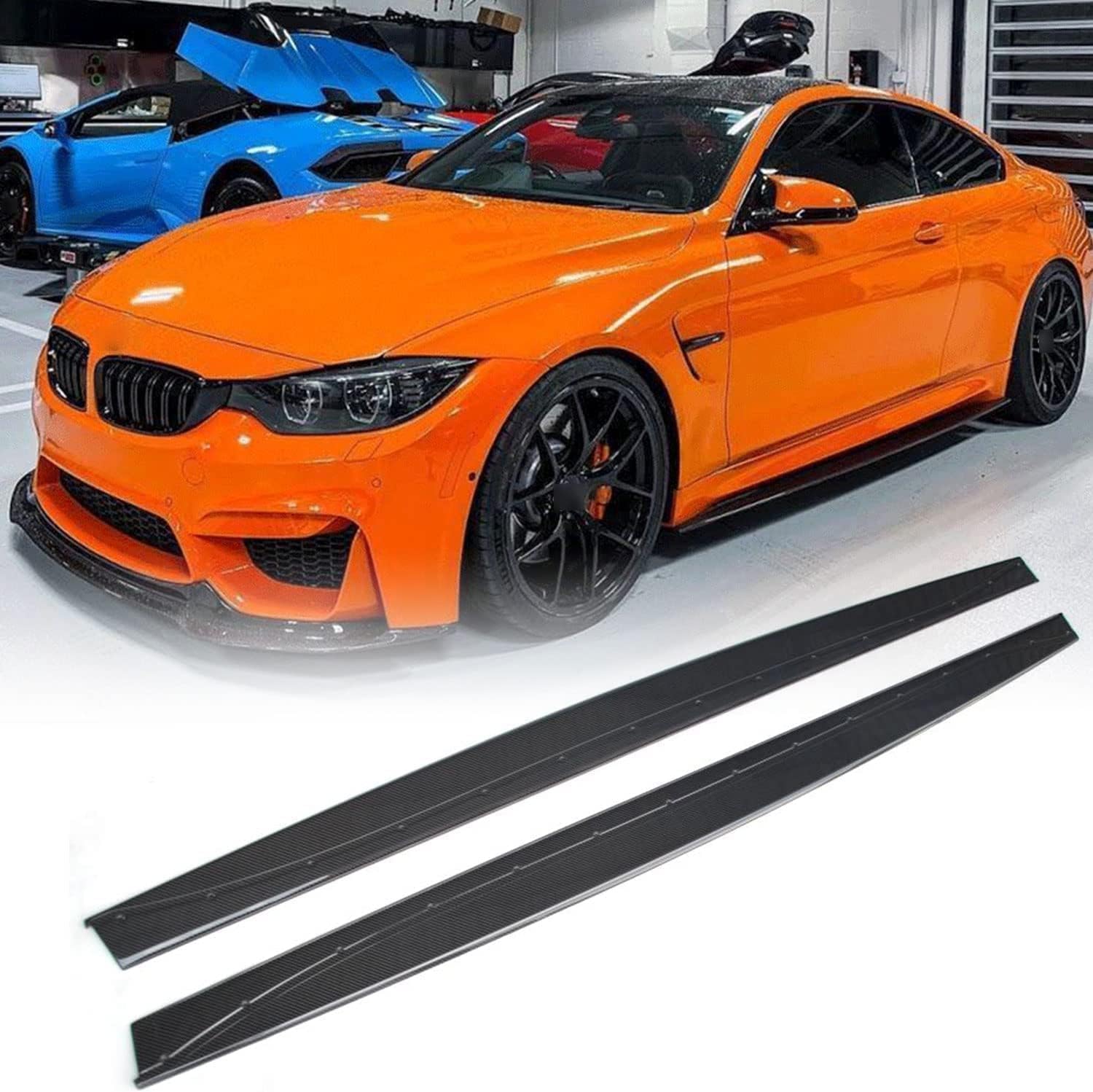 Car Side Skirt for BMW F82 F83 M4 Coupe 2014 2015 2016 2017 2018 2019