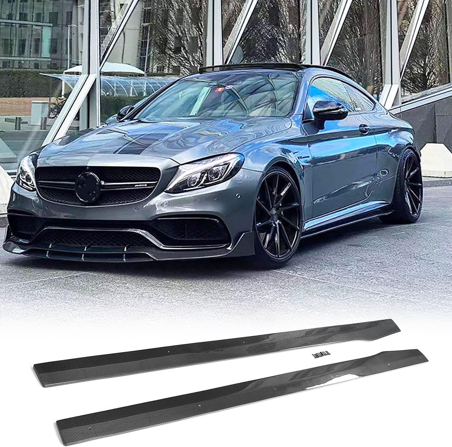Car Side Skirt for Mercedes Benz C Class C205 Base Sport C63 AMG Coupe 15-17