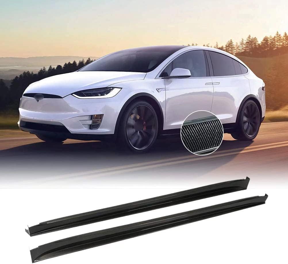 Car Side Skirt for Tesla Model X 75D 90D P90D 100D P100D SUV 2016-2019