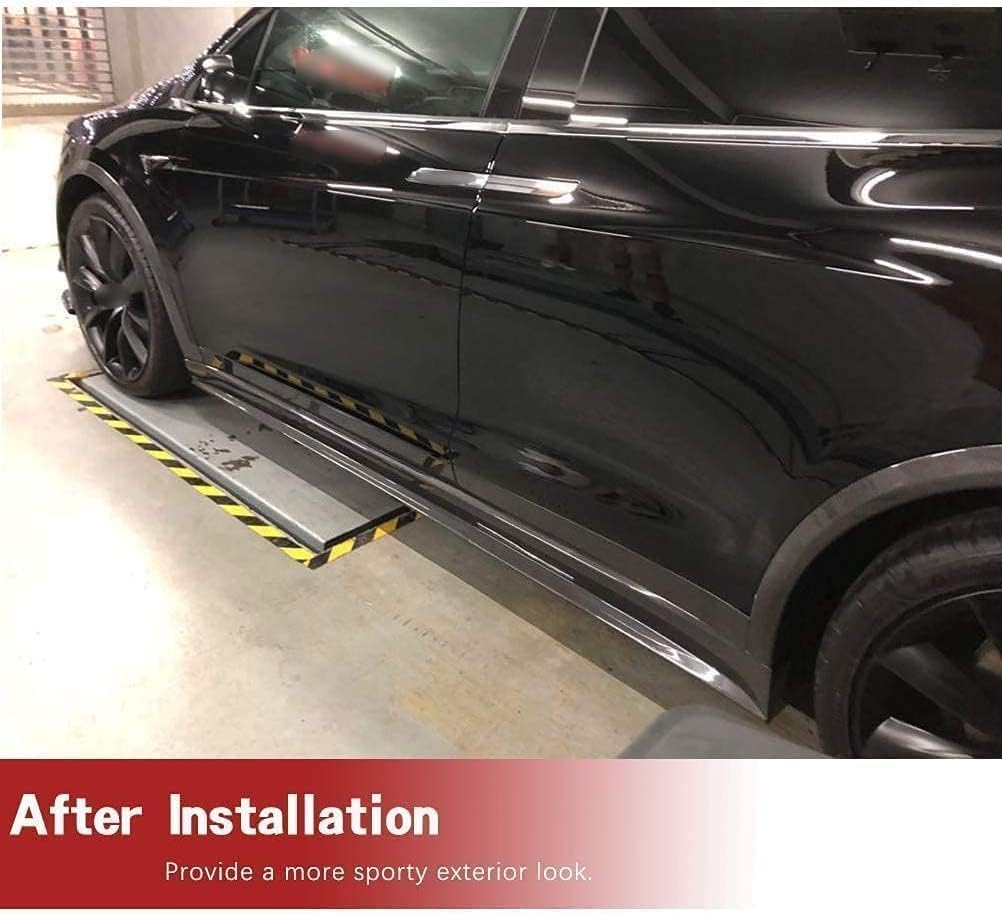 Car Side Skirt for Tesla Model X 75D 90D P90D 100D P100D SUV 2016-2019