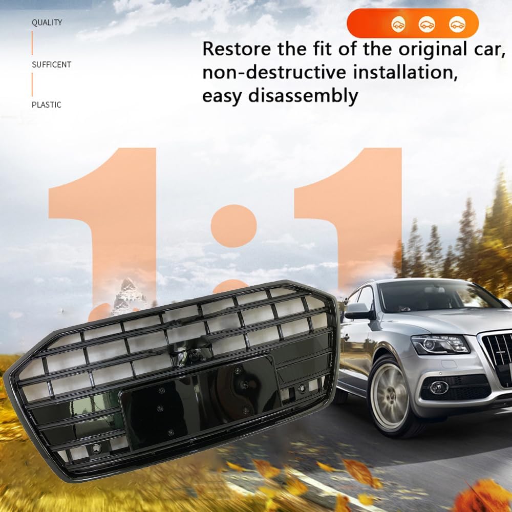 Car Upper Bumper Hood Mesh Grid for Audi A6L S6 2019-2023 C8 S6