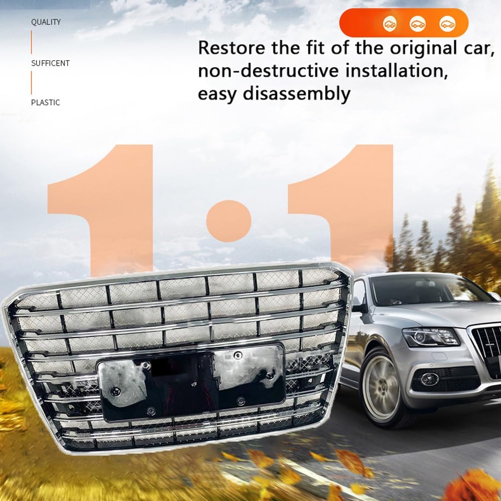 Car Upper Bumper Hood Mesh Grid for Audi A8 W12 D4PA 2015-2018 A8L