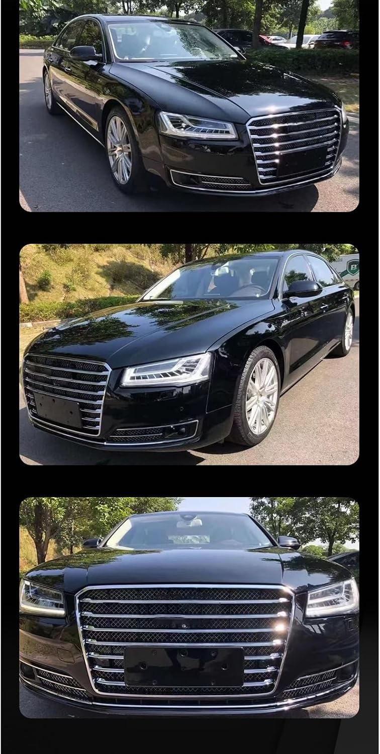 Car Upper Bumper Hood Mesh Grid for Audi A8 W12 D4PA 2015-2018 A8L